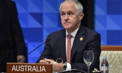 Le Premier ministre australien Malcolm Turnbull au sommet de l'APEC Ă Manille, aux Philippines, le 19 novembre 2015