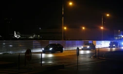 Le convoi du Premier ministre libanais démissionnaire part du Bourget pour se diriger vers Paris, le 18 novembre 2017