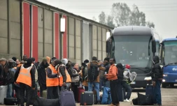 Opération d'évacuation de la Jungle de Calais, le 24 octobre 2017