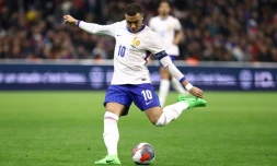 L'attaquant du PSG et des Bleus Kylian Mbappe, ici Ă Marseille lors de la rencontre amicale entre la France et le Chili le 26 mars