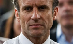 Le président français Emmanuel Macron, le 28 mars 2022 à Dijon