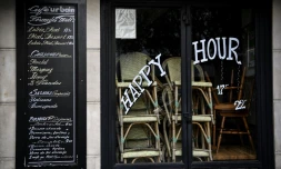Un bar-restaurant fermé, à Paris, le 22 avril 2020