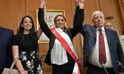 La nouvelle maire de Tunis, Souad Abderrahim, lors de son intronisation, le 3 juillet 2018