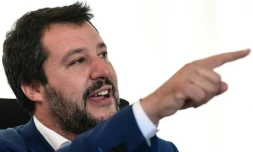 Matteo Salvini, leader de l'extrĂȘme droite italienne, vice-Premier ministre et ministre de l'IntĂ©rieur, le 7 mai 2019 Ă Milan