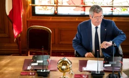 Patrick Balkany à la mairie de Levallois-Perret, le 1er juillet 2019