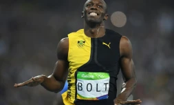Usain Bolt médaillé d'or olympique à Rio, le 14 août 2016