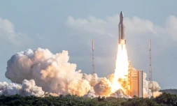 La fusée Ariane 5 décolle de Kourou, le 25 juillet 2018