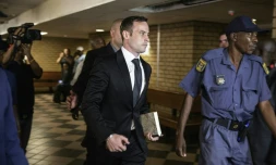 Oscar Pistorius à son arrivée au tribunal le 8 décembre 2016 à Pretoria