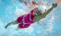La Française Charlotte Bonnet lors des séries du 200 m libre aux Mondiaux de natation, le 23 juillet 2019 à Gwangju
