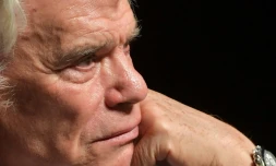 Bernard Tapie lors d'une conférence à Liège le 27 septembre 2018