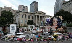 Un mémorial en l'honneur de Breonna Taylor, le 23 septembre 2020 à Louisville, dans le Kentucky