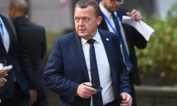 Le Premier ministre danois Lars Lokke Rasmussen à son arrivée le 17 décembre 2015 au Conseil européen à Bruxelles