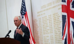 Le secrétaire d'Etat américain Rex Tillerson, le 14 septembre 2017 à Londres