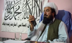 Le mollah Misbah, commandant taliban, à Andar, en Afghanistan, le 3 juin 2021