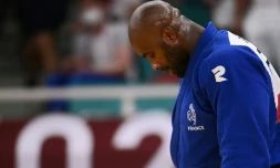 Teddy Riner après sa défaite en quart de finale du tournoi olympique de judo, le 30 juillet 2021 à Tokyo