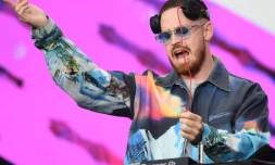 Le DJ français Aazar au concert Global Citizen à Paris, le 25 septembre 2021