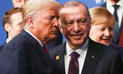 Donald Trump et Recep Tayyip Erdogan au sommet de l'Otan au Royaume-Uni, début décembre.