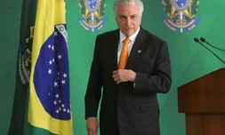 Photo du président brésilien Michel Temer au Planalto Palace à Brasilia, le 29 août 2018, fournie par Agencia Brasil 