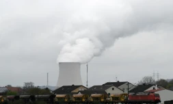 La centrale nucléaire d'Isar, à Essenbach, le 14 avril 2023 dans le sud de l'Allemagne
