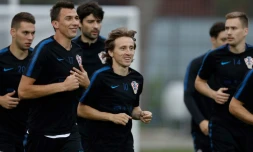 L'équipe de Croatie à l'entraînement à Sotchi, le 3 juillet 2018