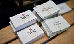 Bulletins de vote pour la primaire élargie organisée par le PS, à Nantes, le 22 janvier 2017