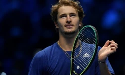 Le Russe Alexander Zverev, qualifié pour les demi-finales des Masters ATP, le 18 novembre à Turin, après avoir battu le Polonais Hubert Hurkacz, 6-2, 6-4