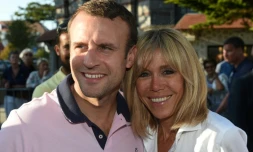 Le président Emmanuel Macron (g) et son épouse Brigitte Macron, le 17 juin 2017 au Touquet