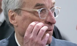 Henri XIII, dit Prince Reuss, accusĂ© d'ĂȘtre le principal instigateur de la tentative de coup d'Etat en Allemagne, le 21 mai 2024, au tribunal de Francfort