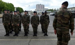 Les recrues du Service militaire volontaire lors d'un exercice le 27 avril 2016 à Montigny-lès-Metz