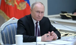 Le président russe Vladimir Poutine à Moscou, le 28 mai 2025
