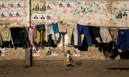 Affiches électorales à Mbare, prÚs de Harare, le 20 août 2023