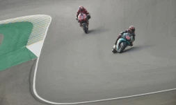 Le pilote français Fabio Quartararo (à droite) lors du GP de France, le 11 octobre 2020 au Mans