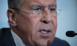 Le ministre des Affaires étrangères russe Sergei Lavrov à l'ambassade de Russie à Washington, le 10 mai 2017