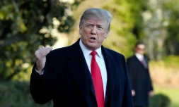 Le président Donald Trump, le 10 mars 2018 dans les jardins de la Maison Blanche, à Washington