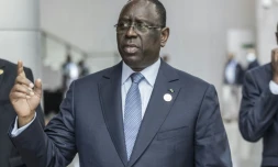 Le président sénégalais Macky Sall à une réunion de l'Union africaine à Addis Abeba le 19 février 2023