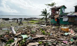 Une maison dévastée par le typhon Phanfone à Tacloban (Philippines) le 25 décembre 2019