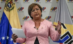 La présidente du Conseil national électoral (CNE) Tibisay Lucena le 9 août 2016 à Caracas