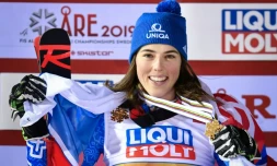 La Slovaque Petra Vlhova médaille d'or du slalom géant aux Mondiaux d'Are le 14 février 2019