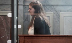 Laetitia Pita-Viera, accusée du meurtre de sa fille de deux ans et demi, devant la cour d'assises de Pau, le 19 mars 2018