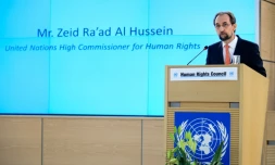 Le Haut-Commissaire de l'ONU aux droits de l'Homme, Zeid Ra'ad Al Hussein, le 29 février 2016 à GenÚve