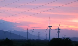 Des éoliens à Ventosa, de l?énergie éolienne en Amérique latine, dans l?Etat d?Oaxaca, dans le sud du Mexique, le 27 juillet 2017