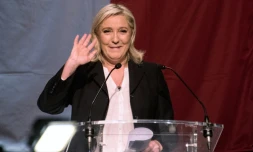 Marine Le Pen le 6 décembre 2015 à Hénin-Beaumont