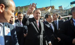 Le président turce Recep Tayyip Erdogan, le 8 décembre 2017 à Komotini, dans le nord de la Grèce