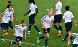 Les Lyonnaises à l'entraînement le 23 mai 2018 à Kiev