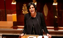 La ministre du Travail Myriam El-Khomri le 3 mai 2016 à l'Assemblée nationale à Paris