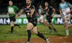 Le centre toulousain Yann David, lors d'un match du Top 14 à Bayonne, le 20 novembre 2016 