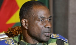 Le général de brigade Gilbert Diendéré, le 17 septembre 2015 au palais présidentiel à Ouagadougou