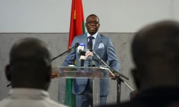 Luc Adolphe Tiao, le dernier chef du gouvernement du président Blaise Compaoré, le 28 avril 2011 à Ouagadougou