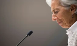Christine Lagarde, le 14 juillet 2016, lors d'un discours au Center for Global Development, à Washington