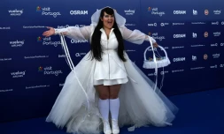 La chanteuse israélienne Netta Barzilai, à Lisbonne le 6 mai 2018